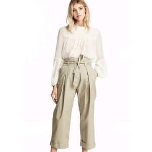 Paperbag Wide-Leg Pants